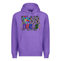 Purple love need no words Premium Hoodie - SublimationCraftShop