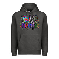 Charcoal Heather love need no words Premium Hoodie - SublimationCraftShop