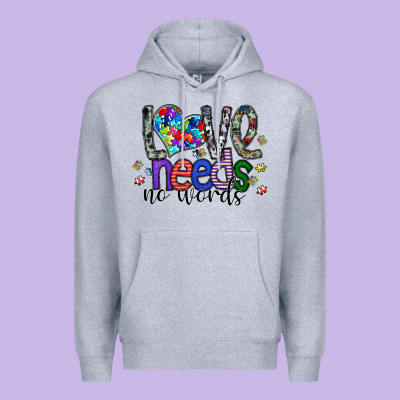 Love Need No Words Premium Hoodie Designed By Sublimationcraftshop