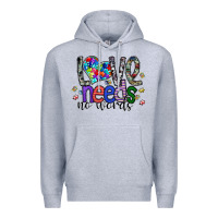 Heather Grey love need no words Premium Hoodie - SublimationCraftShop