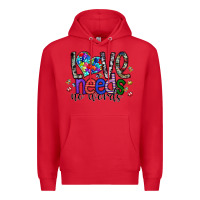 Red love need no words Premium Hoodie - SublimationCraftShop