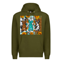 Army Green Easter bunnies leopard cowhide tumbler Easter Day Premium Hoodie - Neo Western