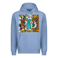 Colony Blue Easter bunnies leopard cowhide tumbler Easter Day Premium Hoodie - Neo Western
