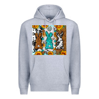 Heather Grey Easter bunnies leopard cowhide tumbler Easter Day Premium Hoodie - Neo Western