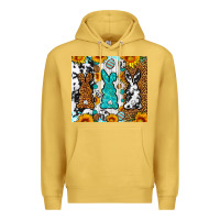 Antique Gold Easter bunnies leopard cowhide tumbler Easter Day Premium Hoodie - Neo Western