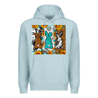 Blue Mist Easter bunnies leopard cowhide tumbler Easter Day Premium Hoodie - Neo Western