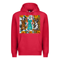 Cardinal Easter bunnies leopard cowhide tumbler Easter Day Premium Hoodie - Neo Western