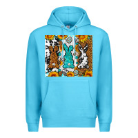 Ocean Blue Easter bunnies leopard cowhide tumbler Easter Day Premium Hoodie - Neo Western