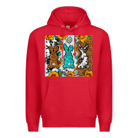 Red Easter bunnies leopard cowhide tumbler Easter Day Premium Hoodie - Neo Western