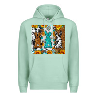 Seafoam Easter bunnies leopard cowhide tumbler Easter Day Premium Hoodie - Neo Western