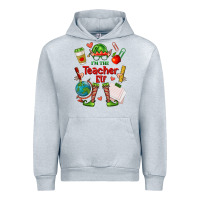 Heather Grey im the teacher elf Urban Hoodie - FaDigitalArtStudio