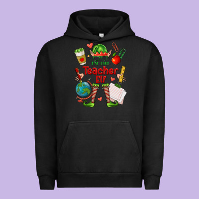 Im The Teacher Elf Urban Hoodie Designed By Fadigitalartstudio