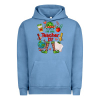 Pigment Pebble Blue im the teacher elf Urban Hoodie - FaDigitalArtStudio