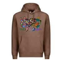 Chestnut peace love autism Premium Hoodie - SublimationCraftShop