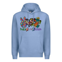 Colony Blue peace love autism Premium Hoodie - SublimationCraftShop