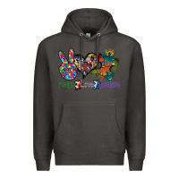 Smoke peace love autism Premium Hoodie - SublimationCraftShop