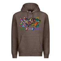 Coffee peace love autism Premium Hoodie - SublimationCraftShop