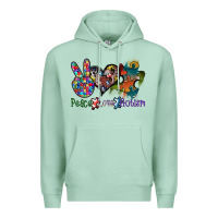 Seafoam peace love autism Premium Hoodie - SublimationCraftShop