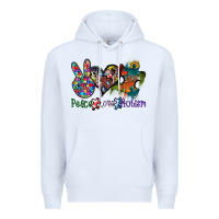 White peace love autism Premium Hoodie - SublimationCraftShop