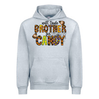 Heather Grey Will Trade Brother For Candy Urban Hoodie - CowhideDigitalArt