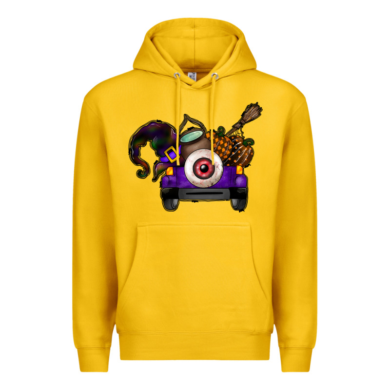 Halloween Truck Premium Hoodie by CowhideDigitalArt | Teevron