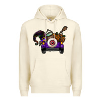 Sandshell Halloween Truck Premium Hoodie - CowhideDigitalArt