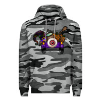 Slate Camo Halloween Truck Premium Hoodie - CowhideDigitalArt