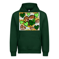 Forest Green St. Patrick's Day hearts tumbler Urban Hoodie - Neo Western