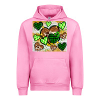 Fuchsia Pink St. Patrick's Day hearts tumbler Urban Hoodie - Neo Western