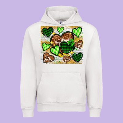 St. Patrick's Day Hearts Tumbler Urban Hoodie Designed By Neo Western