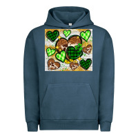 Pigment Midnight Navy St. Patrick's Day hearts tumbler Urban Hoodie - Neo Western