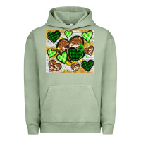 Pigment Oil Green St. Patrick's Day hearts tumbler Urban Hoodie - Neo Western
