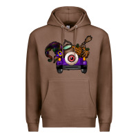 Chestnut Halloween Truck Premium Hoodie - CowhideDigitalArt
