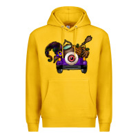 Lemon Halloween Truck Premium Hoodie - CowhideDigitalArt