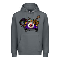 Rock Halloween Truck Premium Hoodie - CowhideDigitalArt