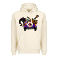 Tofu Halloween Truck Premium Hoodie - CowhideDigitalArt
