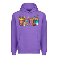 Purple Easter coffee drinks Easter Day Premium Hoodie - Neo Western