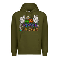 Army Green hippie halloween Premium Hoodie - CowhideDigitalArt