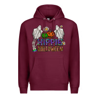 Burgundy hippie halloween Premium Hoodie - CowhideDigitalArt