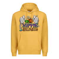 Mustard hippie halloween Premium Hoodie - CowhideDigitalArt