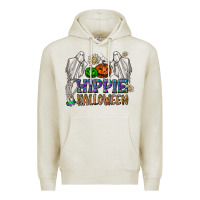 Oatmeal Heather hippie halloween Premium Hoodie - CowhideDigitalArt