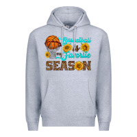 Heather Grey basketball is my favorite season Premium Hoodie - HRA Design Shop