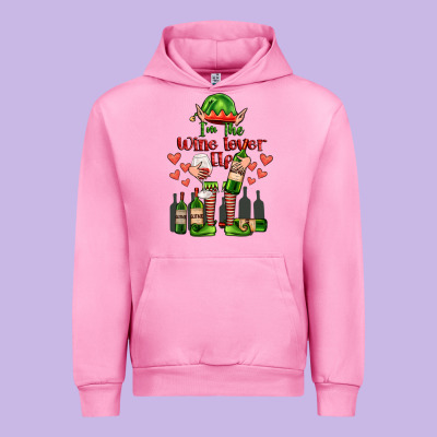 Im The Wine Lover Elf Urban Hoodie Designed By Fadigitalartstudio