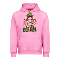 Fuchsia Pink im the wine lover elf Urban Hoodie - FaDigitalArtStudio