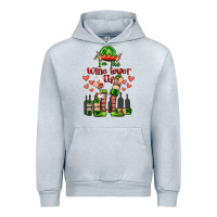 Heather Grey im the wine lover elf Urban Hoodie - FaDigitalArtStudio