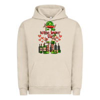 Pigment French Oak im the wine lover elf Urban Hoodie - FaDigitalArtStudio