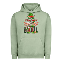 Pigment Oil Green im the wine lover elf Urban Hoodie - FaDigitalArtStudio