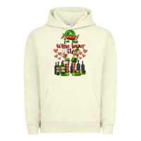 Pigment Pistachio im the wine lover elf Urban Hoodie - FaDigitalArtStudio