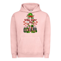 Pigment Salmon im the wine lover elf Urban Hoodie - FaDigitalArtStudio