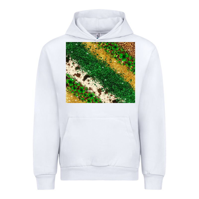 St. Patrick's Day Leopard Cowhide Glitter Tumbler Urban Hoodie by Neo Western | Teevron